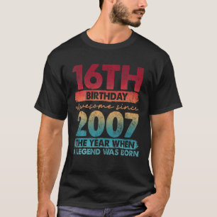 Vintag 2007 16 Jahre alte Geschenke Limited Editio T-Shirt