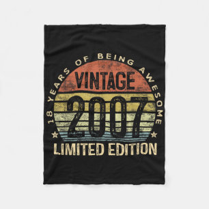 Vintag 2007 Limited Edition 18-jährige Geschenke 1 Fleecedecke
