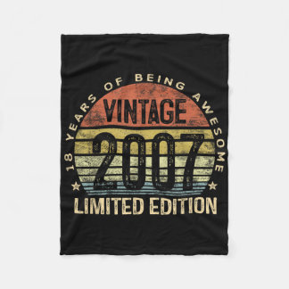 Vintag 2007 Limited Edition 18-jährige Geschenke 1 Fleecedecke