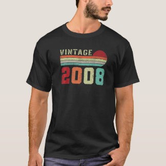 Vintag 2008 14 Jahre Jungen und Mädchen 14. Bir T-Shirt