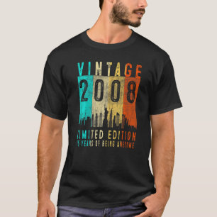 Vintag 2008 15. Geburtstag 15 Jahre alt T-Shirt