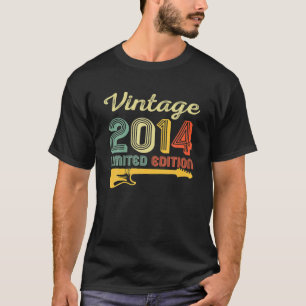 Vintag 2014 Geburtstagsgitarre 8. Geburtstag 8 Jah T-Shirt
