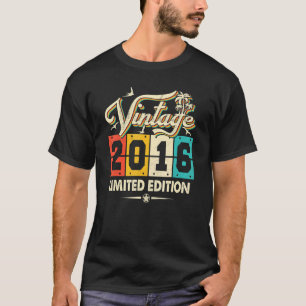 Vintag 2016 7. Geburtstagskameradine 7 Jahre alt T-Shirt