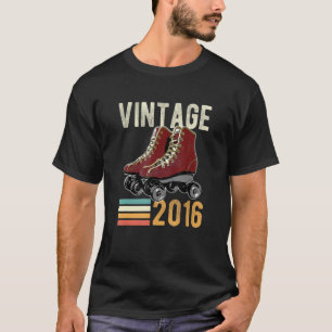 Vintag 2016 Roller Skate 6. Geburtstag 6 Jahre alt T-Shirt