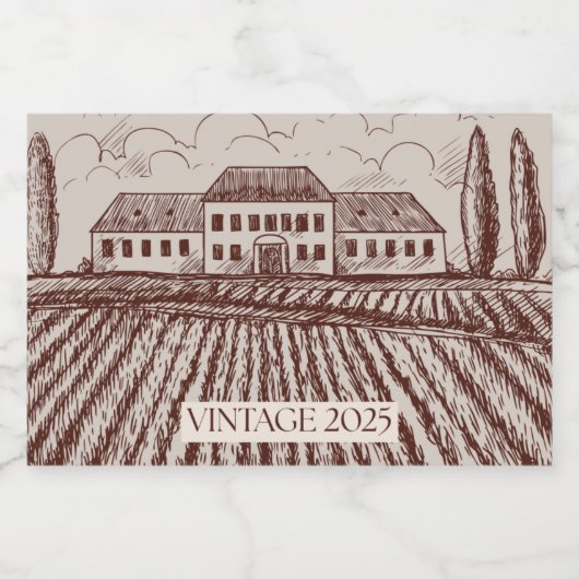 Vintag 2025 schaumweinetikett (Einzelnes Label)