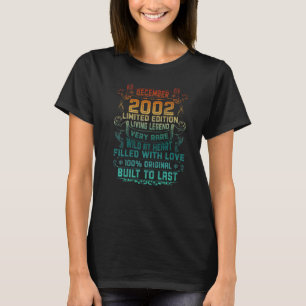 Vintag 20 Jahre alt Dezember 2002 20. Geburtstag T-Shirt