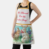 Vintag 2 Kaninchen Ostereier Urlaub Schürze (InSitu)