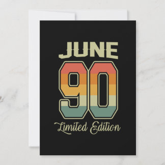 Vintag 30. Geburtstag Juni 1990 Sportgeschenk Einladung