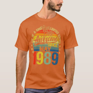 Vintag 33 Jahre alt Mai 1989 Dekorationen 33. Bir T-Shirt