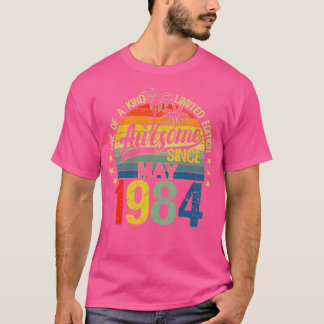Vintag 38 Jahre alt Mai 1984 Dekorationen 38. Bir T-Shirt