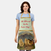 Vintag 3 Hühner Ostern Urlaub Schürze (Getragen)