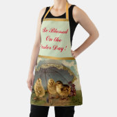 Vintag 3 Hühner Ostern Urlaub Schürze (InSitu)