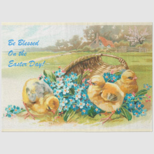 Vintag 3 Hühner Ostern Urlaub Seidenpapier