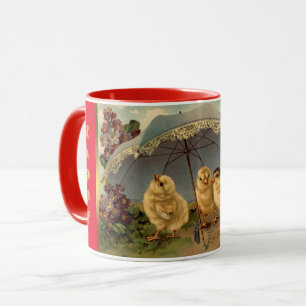 Vintag 3 Hühner Ostern Urlaub Tasse