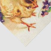 Vintag 3 Hühner und Eier Ostern Urlaub Seidenpapier (Ausschnitt)