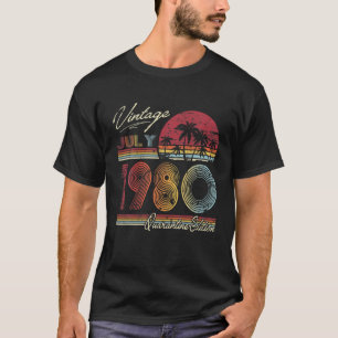Vintag 41. Geburtstag Juli 1980 41 Jahr Quarantäne T-Shirt