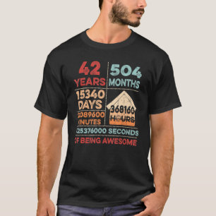 Vintag 42. Geburtstag 42 Jahre alt Phantastisch se T-Shirt