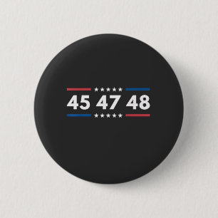 Vintag 45 47 48 Trump 2024 Flag Präsident der USA Button