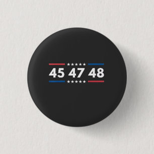 Vintag 45 47 48 Trump 2024 Flag Präsident der USA Button