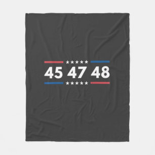 Vintag 45 47 48 Trump 2024 Flag Präsident der USA Fleecedecke