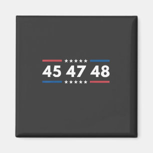Vintag 45 47 48 Trump 2024 Flag Präsident der USA Magnet