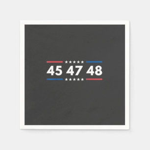 Vintag 45 47 48 Trump 2024 Flag Präsident der USA Serviette