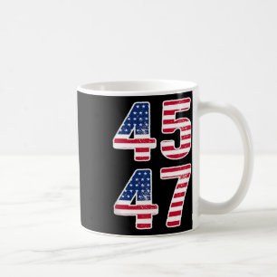 Vintag 45 47 Squared Trump 2024 Wahlgeschenk Männe Kaffeetasse