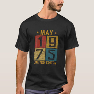 Vintag 47. Geburtstag Mai 1975 Geboren 1975 47 Jah T-Shirt