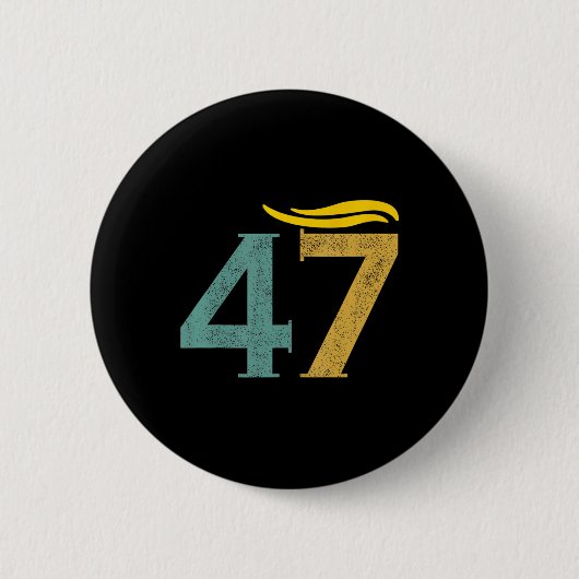 Vintag 47 Trump-Haar 1 Button (Vorderseite)