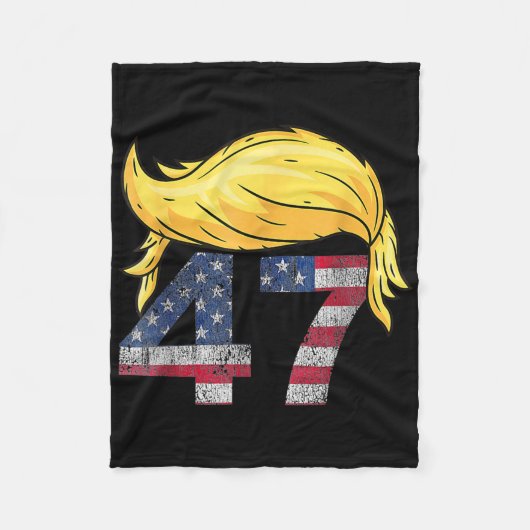 Vintag 47 Trump Hair Fleecedecke (Vorderseite)