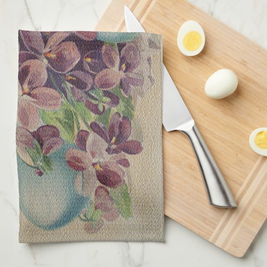 Vintag 4 Eier Osterferien Geschirrtuch (Viertel Falte)