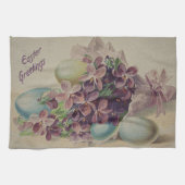 Vintag 4 Eier Osterferien Geschirrtuch (Horizontal)