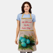Vintag 4 Eier Osterferien Schürze (Getragen)