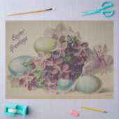 Vintag 4 Eier Osterferien Seidenpapier (Basteln)