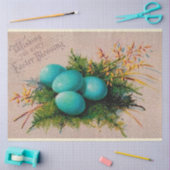 Vintag 4 Eier Osterferien Seidenpapier (Basteln)