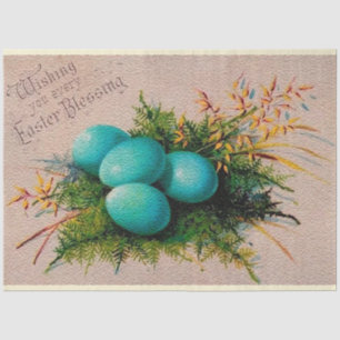 Vintag 4 Eier Osterferien Seidenpapier
