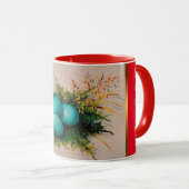 Vintag 4 Eier Osterferien Tasse (VorderseiteRechts)