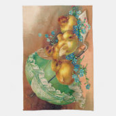 Vintag 4 Hühner Ostern Urlaub Geschirrtuch (Vertikal)