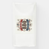 Vintag 4. Juli Banner - Rustikale GRILLEN Party De (Vertikal)