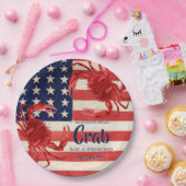 Vintag 4. Juli Crab Boil Sommer Party Pappteller (Party)