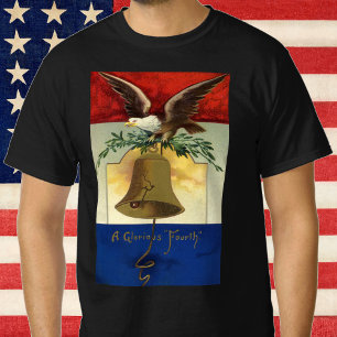 Vintag 4. Juli mit Eagle und Liberty Bell T-Shirt