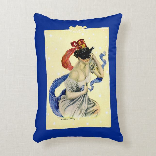 Vintag 4. Juli Patriotic Masquerade Party Dekokissen (Vorderseite(Vertikal))