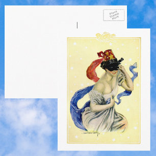 Vintag 4. Juli Patriotic Masquerade Party Feiertagspostkarte