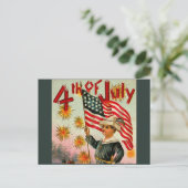 Vintag 4. Juli Postkarte (Stehend Vorderseite)