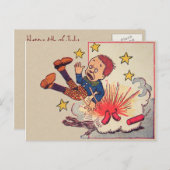 Vintag 4. Juli Postkarte (Vorne/Hinten)