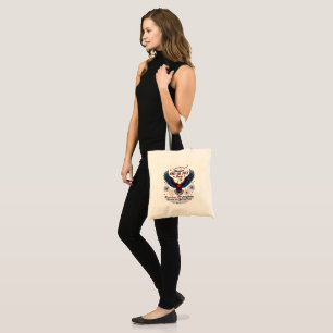 Vintag 4. Juli Tote Tasche - Adler & Feuerwerk