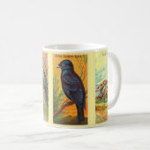 Vintag 4 Tropical Bird Illustration Saturn Bower Kaffeetasse (VorderseiteRechts)