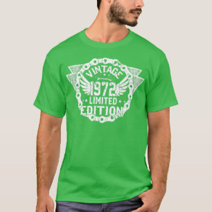 Vintag 50. Geburtstag 1972 Bikers Motorrad T-Shirt