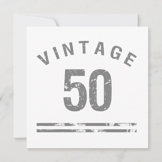 Vintag 50. Geburtstag Karte (Vorderseite)