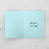 Vintag "50er Girl Ironing Happy Birthday Karte (Innenseite)